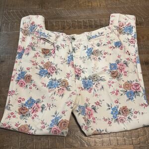 Floral Skinny Leg Women's Jeans 34 Braxton Stretch Jeans Denim Pants Casual